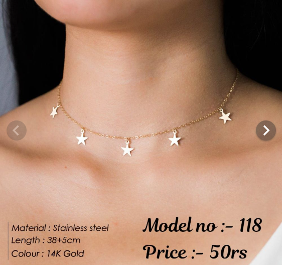 Shiny stars elegant neck chains