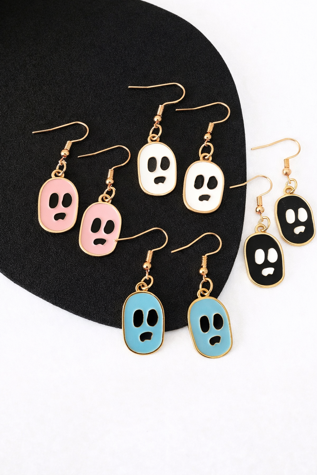 Cute Cartoon Mask Face Dangle Earrings