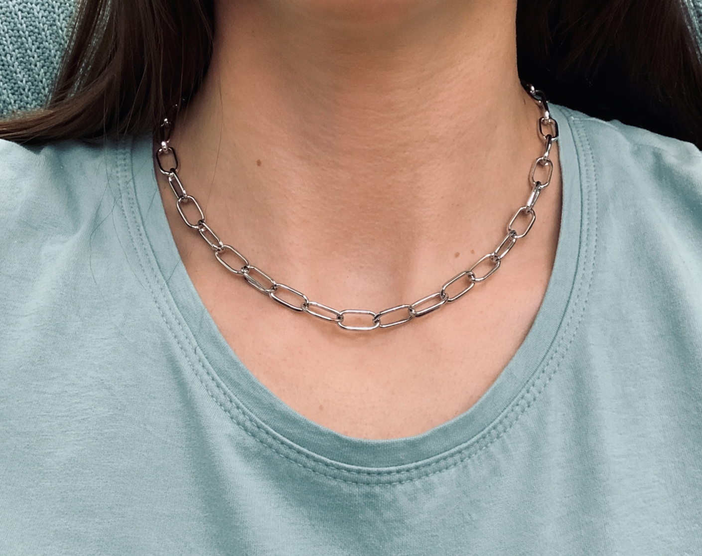 Bold Link Chain Choker Necklace