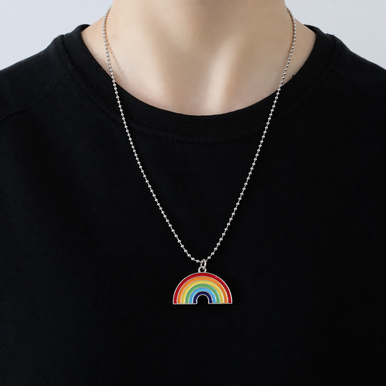 Rainbow Arc Pendant Necklace