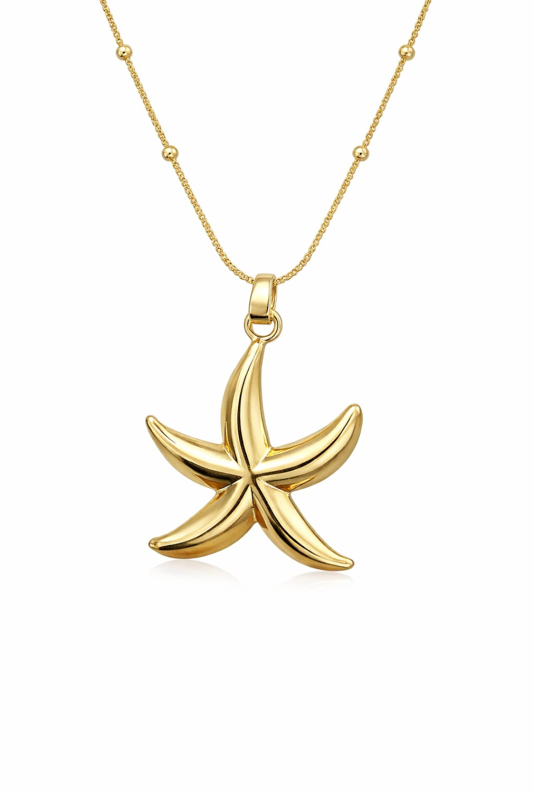 Gold Starfish Pendant Necklace