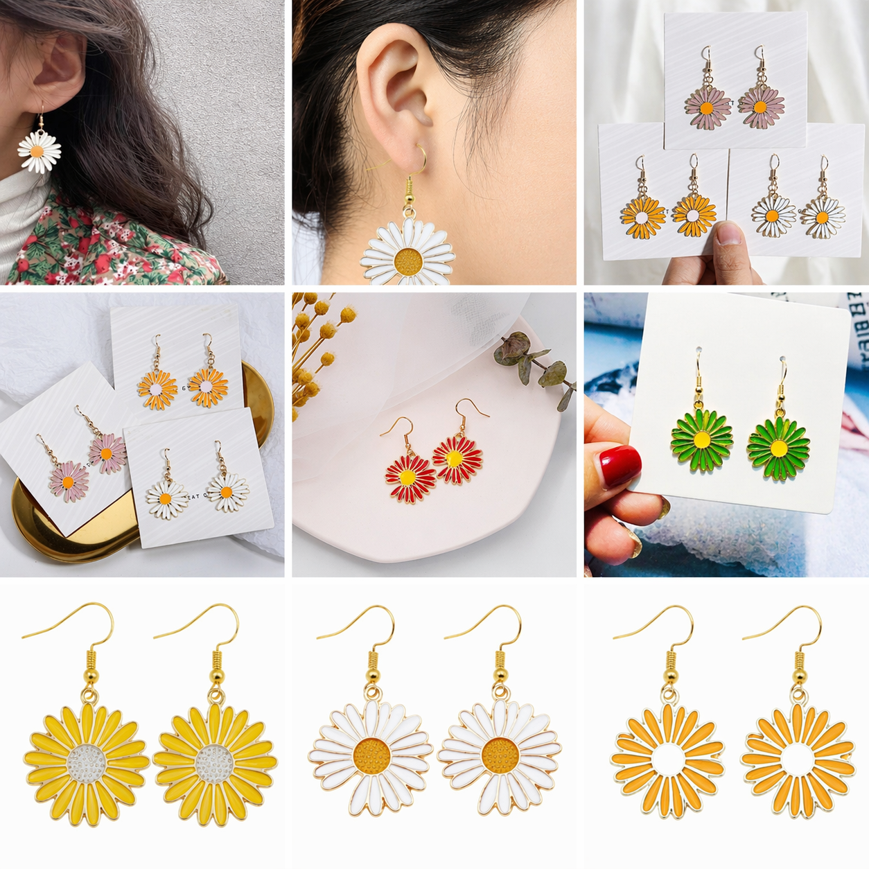 Daisy Drop Earrings – Fresh & Playful Style