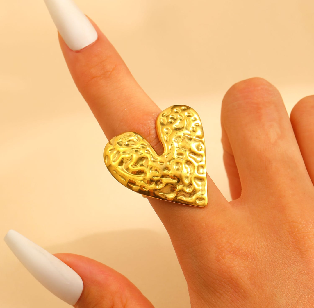 Molten Heart Statement Ring