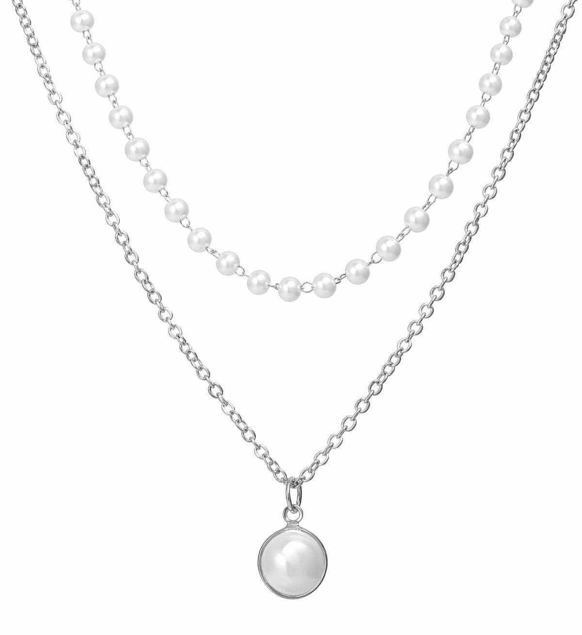 Classic Pearl Layered Choker Necklace