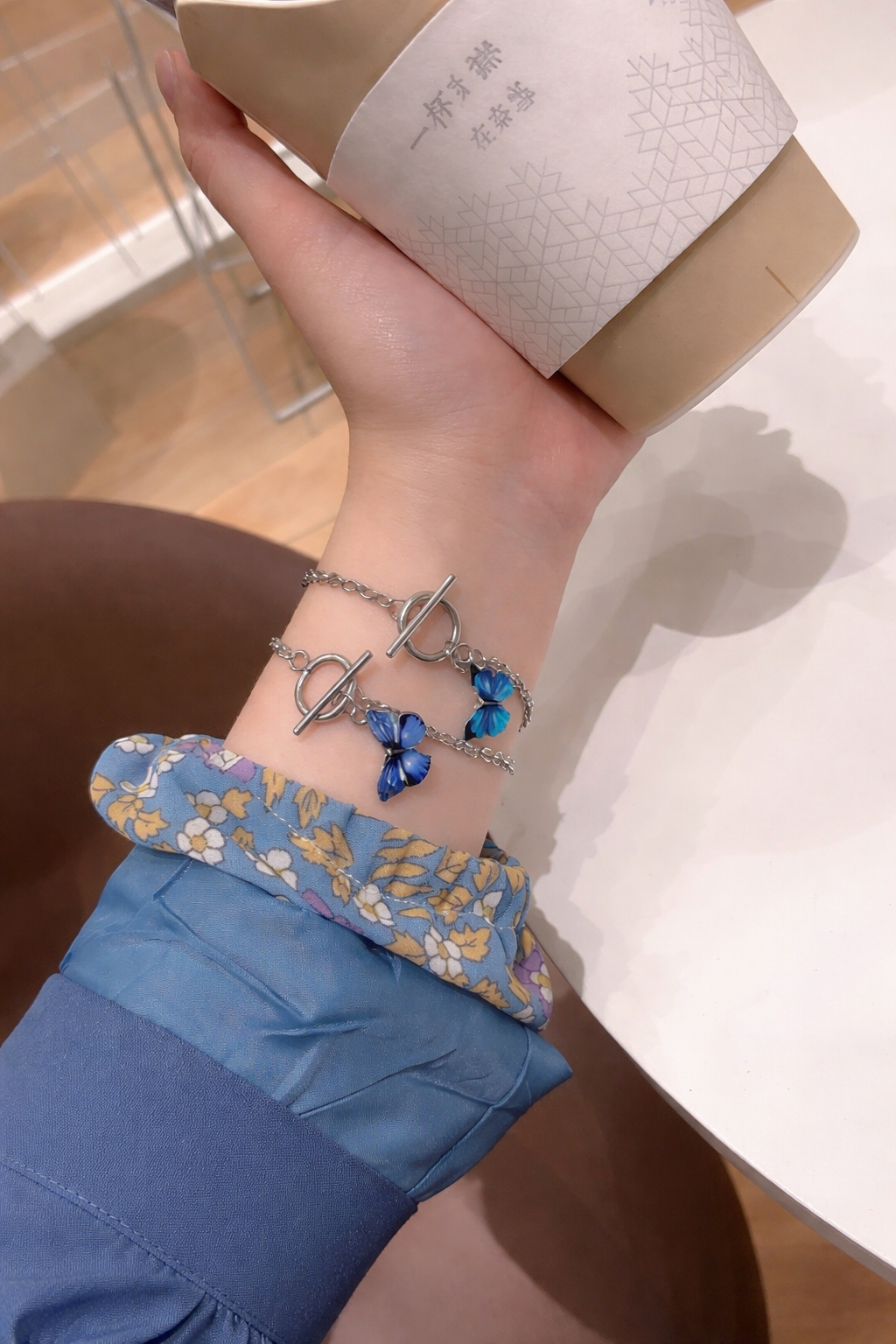 Morpho Dream Butterfly Toggle Bracelet