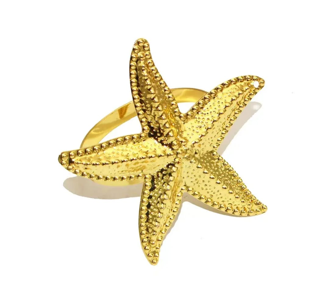 Golden Starfish Statement Ring