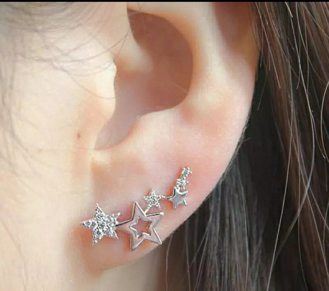 Celestial Star Ear Cuff Stud Earrings