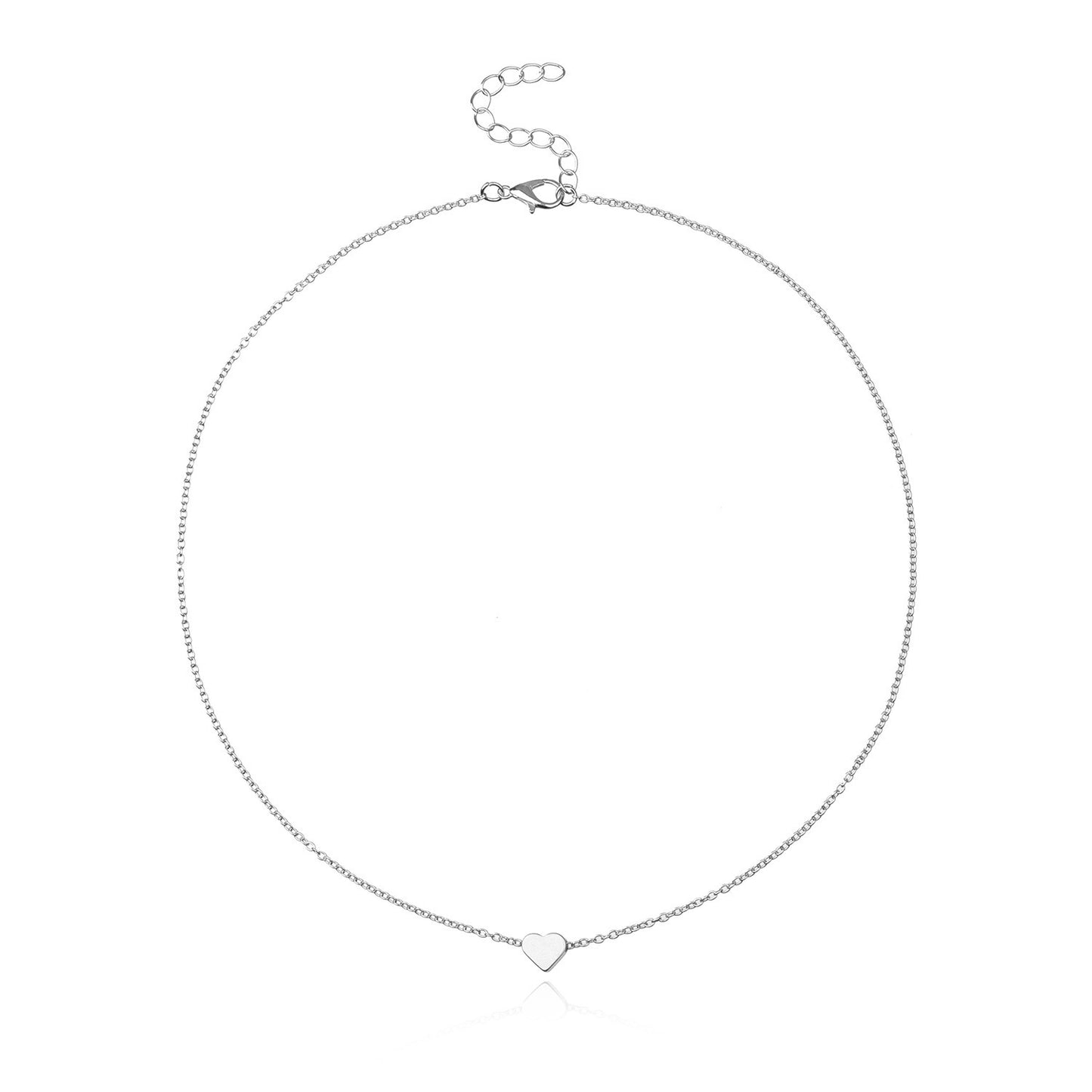 Minimal Heart Pendant Necklace for Women