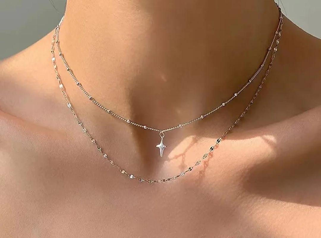 Celestial Layered Star Choker Necklace