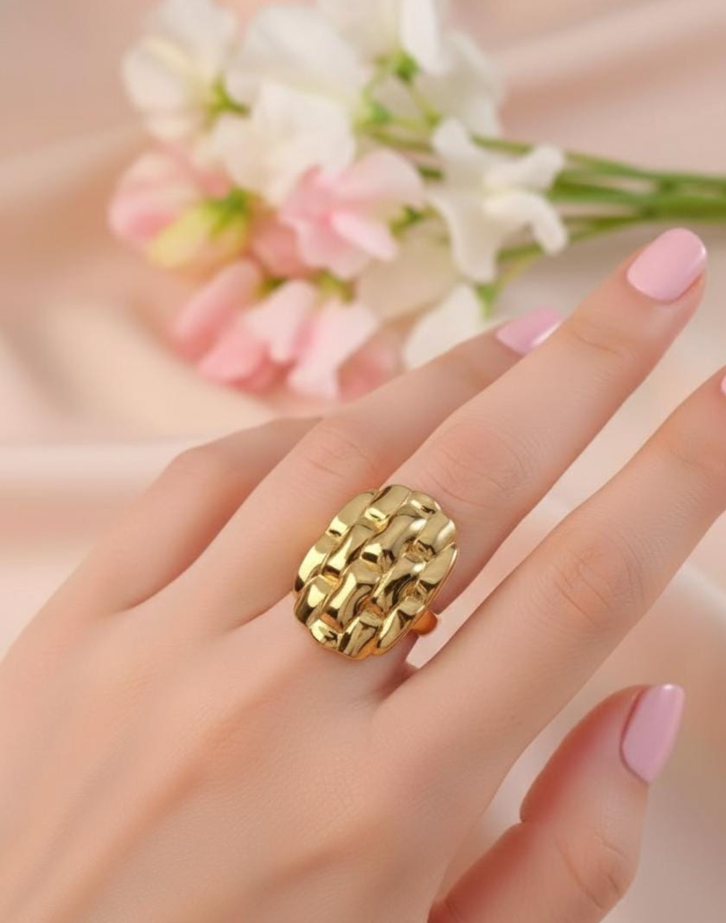 Bold Chain Link Statement Ring