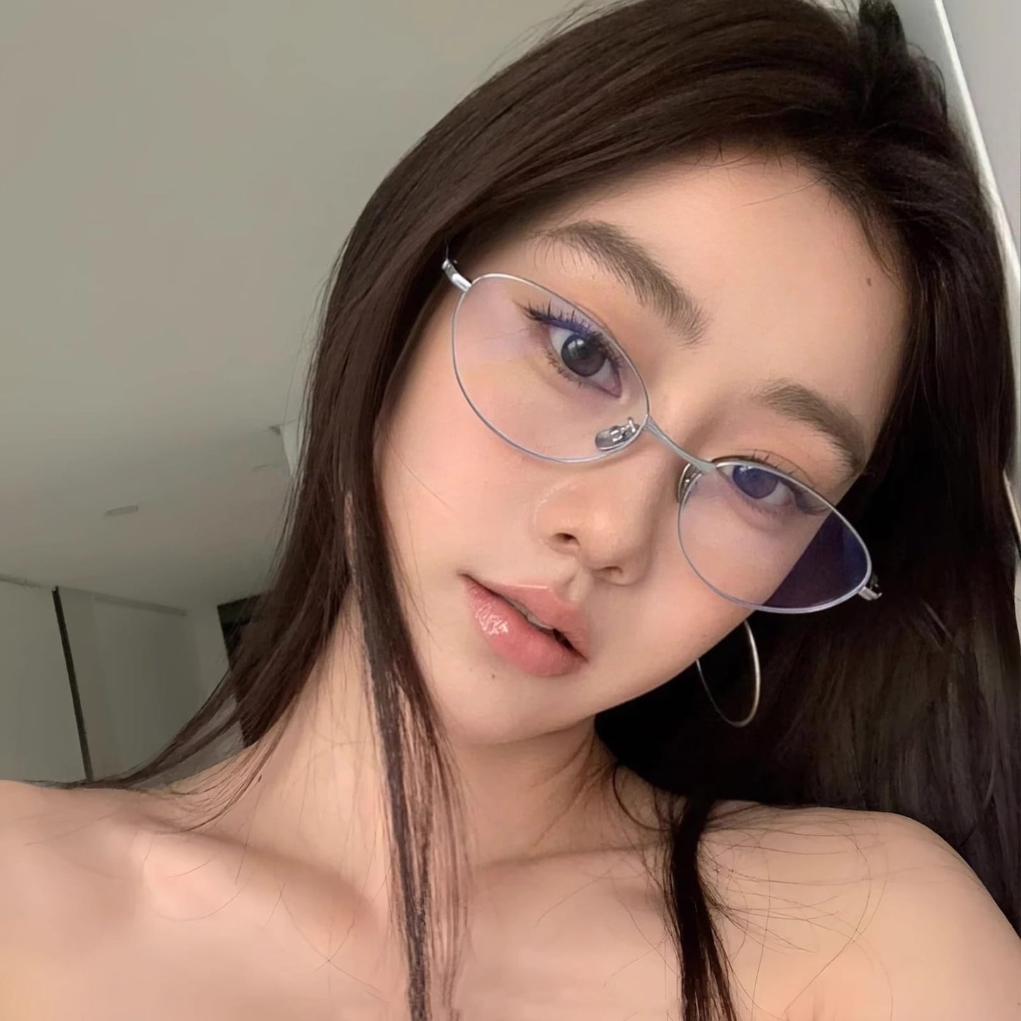 Korean Style Oval Sunglasses / Blue Light Glasses