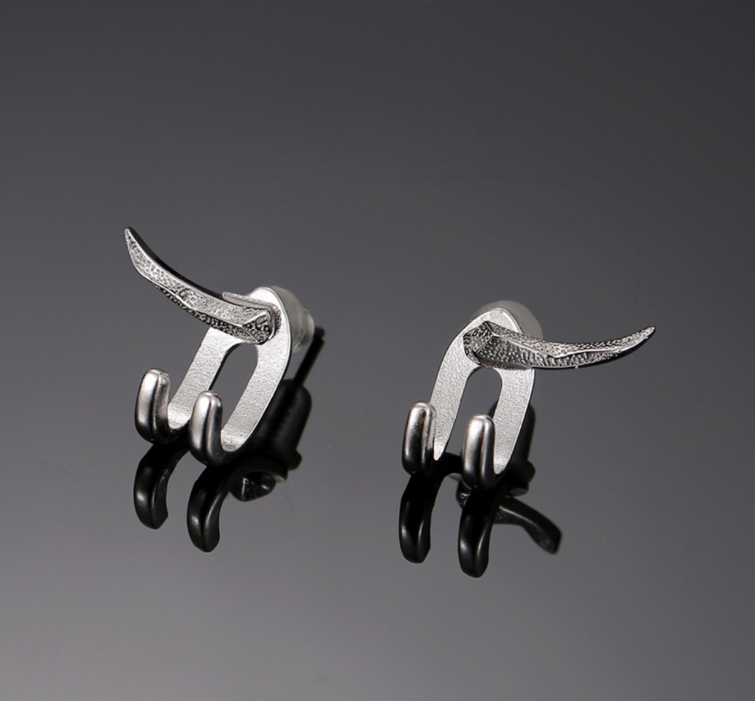 Minimalist Double Hoop Ear Cuff Stud Earrings