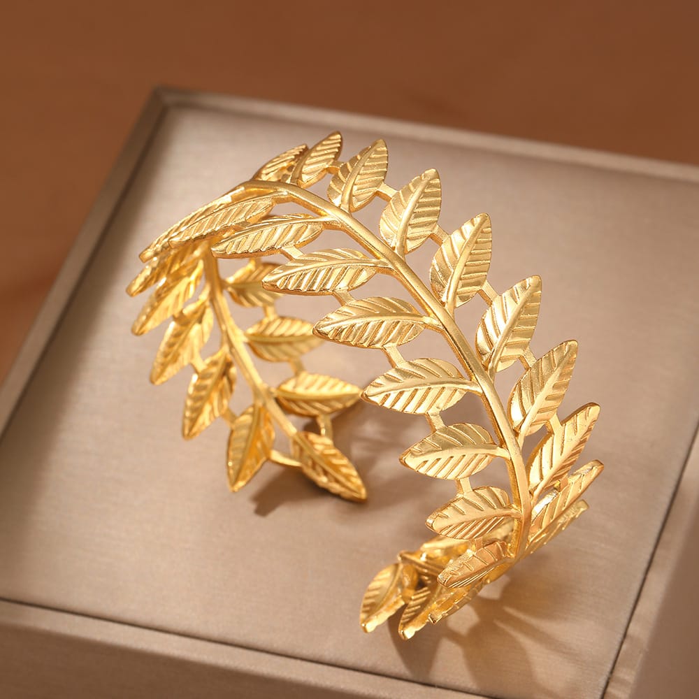 Gold Leaf Cuff Bracelet