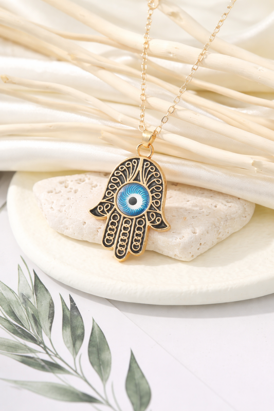 Hamsa Hand Evil Eye Protection Necklace