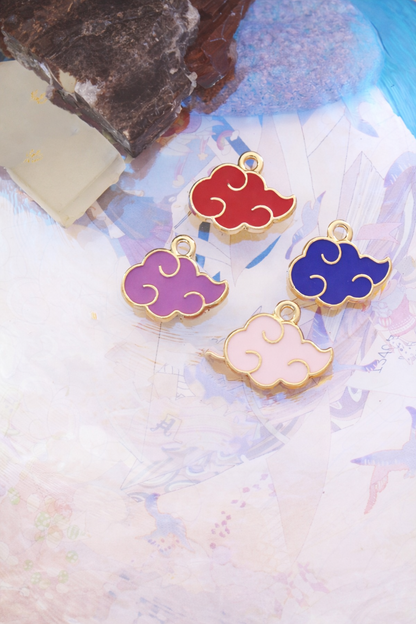 Colorful Cloud Enamel Dangle Earrings