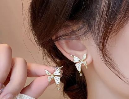 Butterfly Wing Stud Earrings – Delicate Glam Elegance