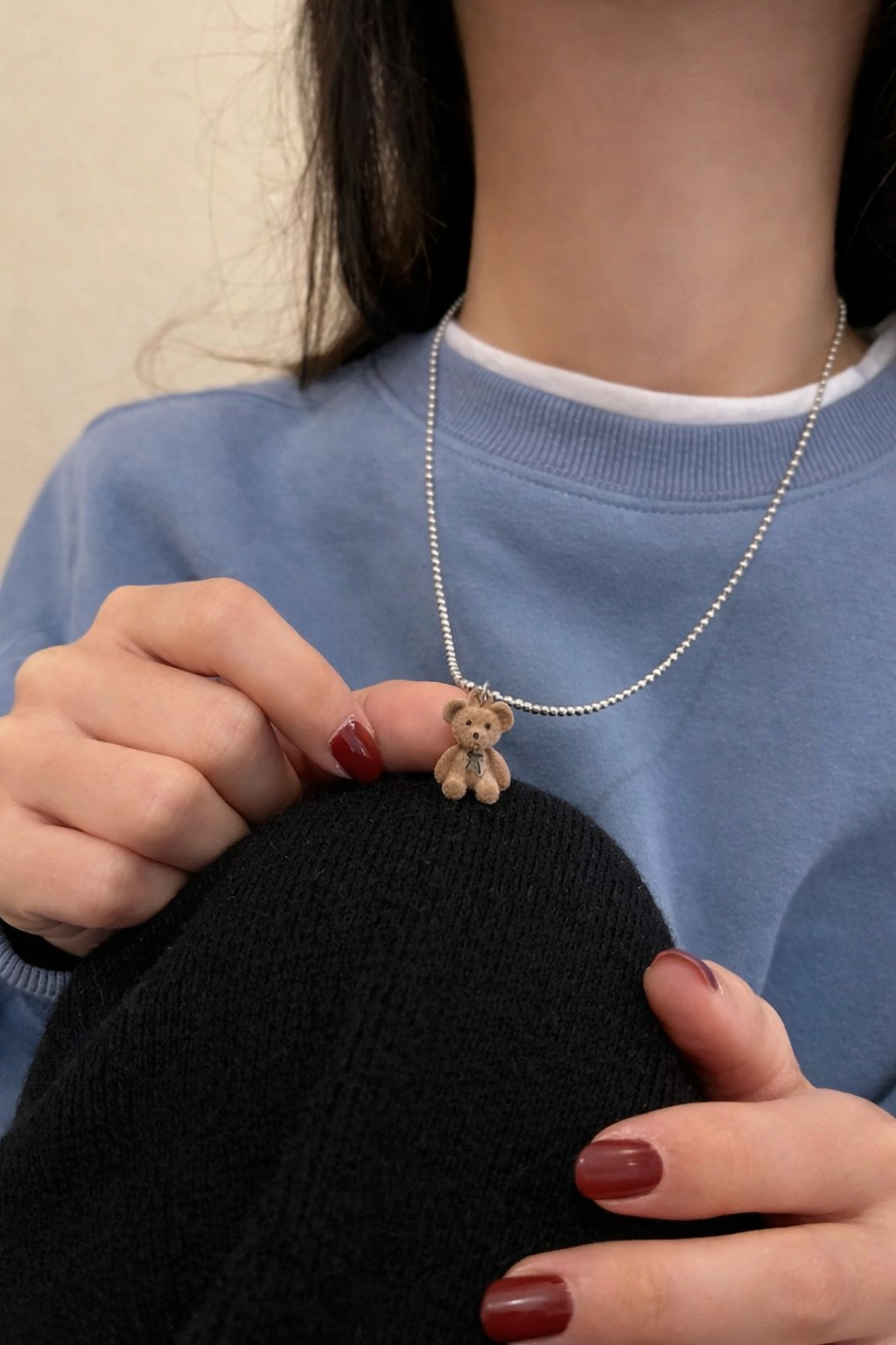 🧸 Cute Teddy Bear Pendant Necklace