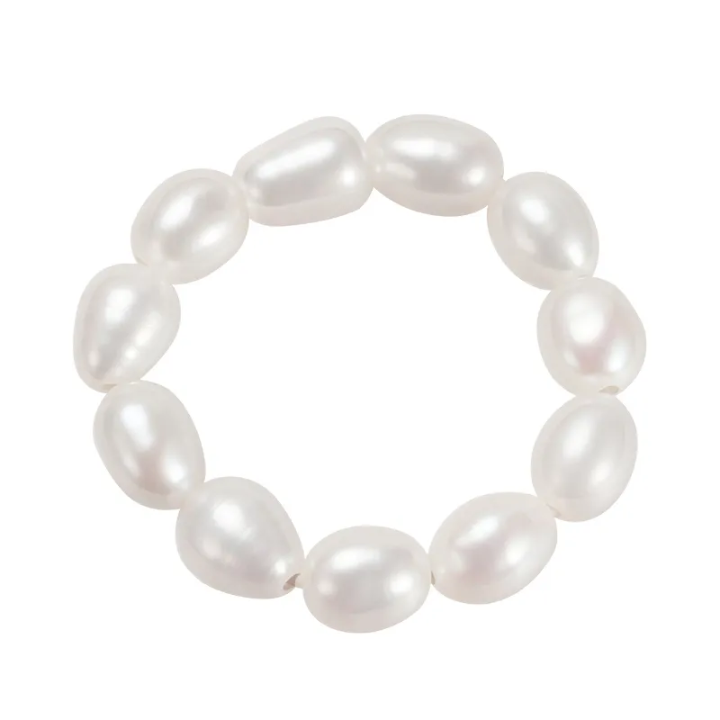 Pearl Flower Ring Set – Elegant White Pearl Floral Rings