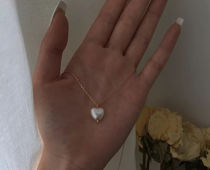 Pearl Heart Pendant Necklace