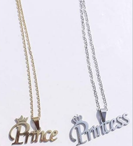 Royal Name Prince Princess Pendant Necklace