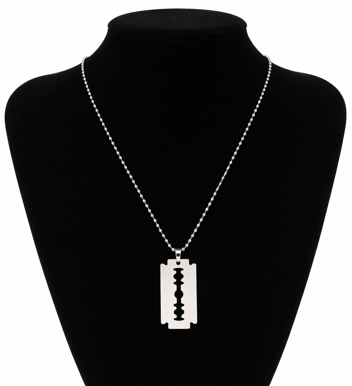 Razor Blade Pendant Chain Necklace