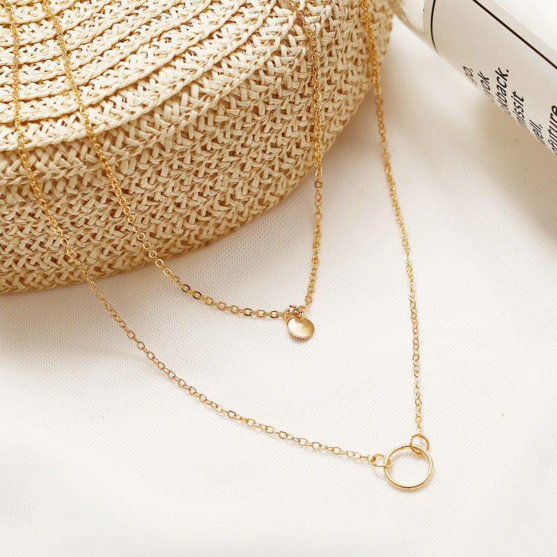 Minimal 2 Layered Gold Chain Necklace