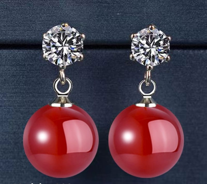The Crimson Radiance Drop Earrings