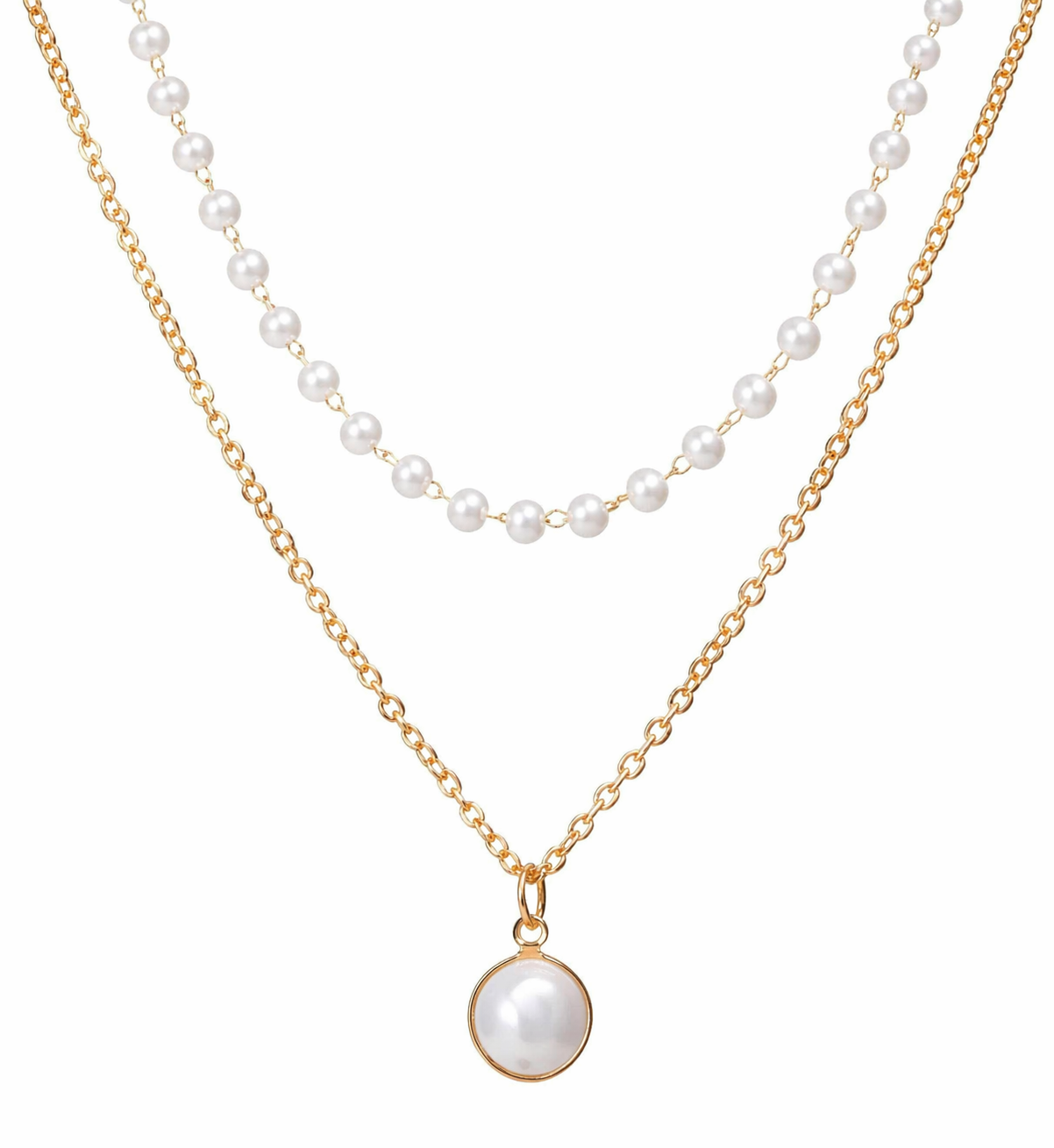 Classic Pearl Layered Choker Necklace