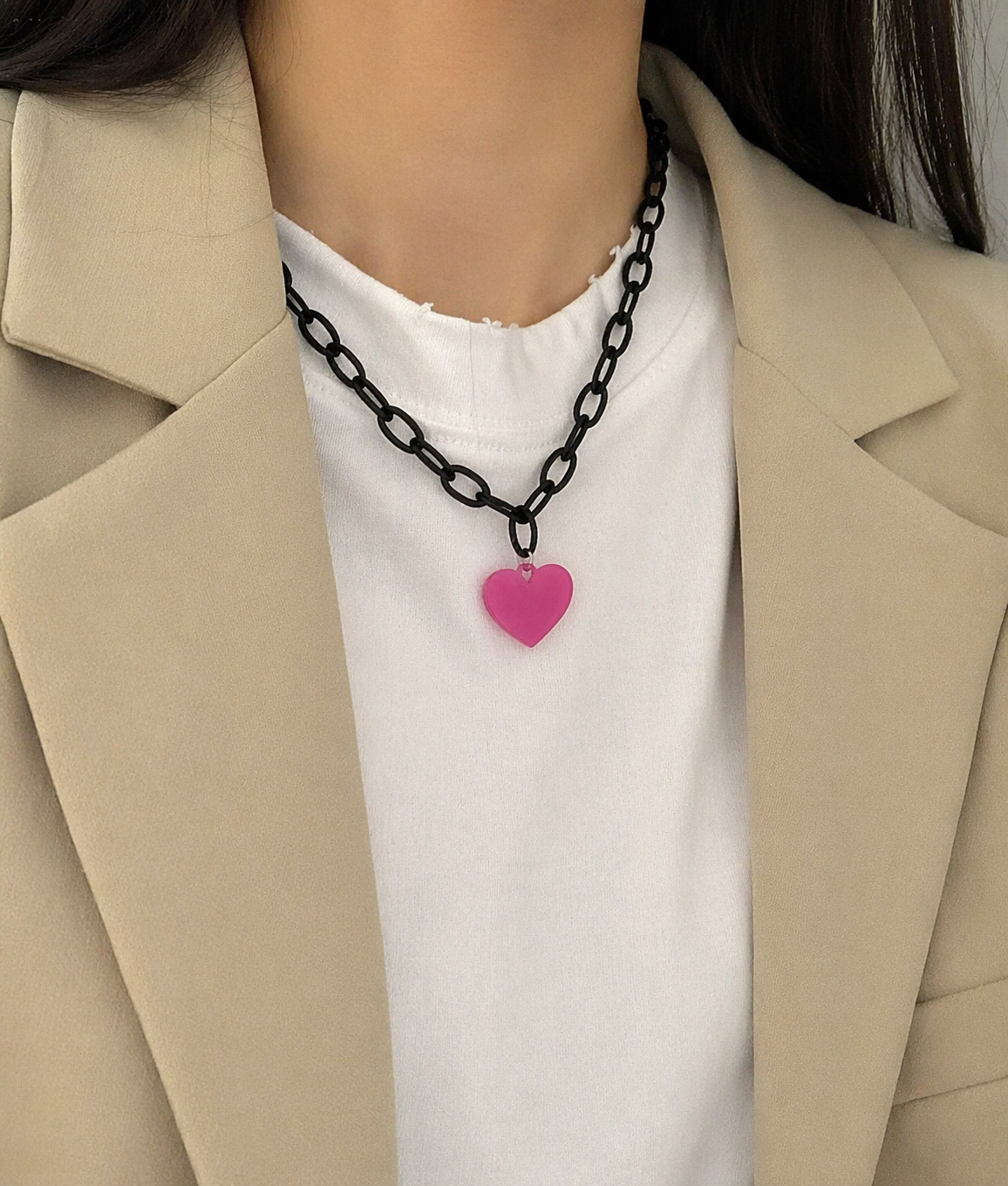 Pop Charm Heart Chain Necklace
