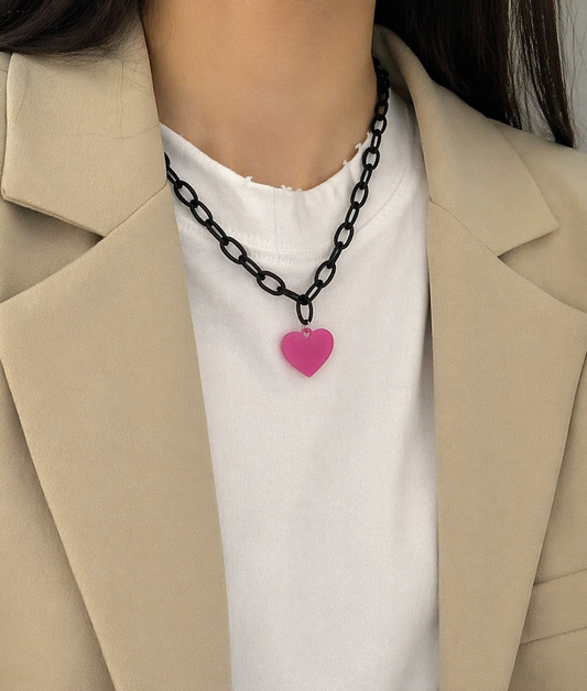 Pop Charm Heart Chain Necklace