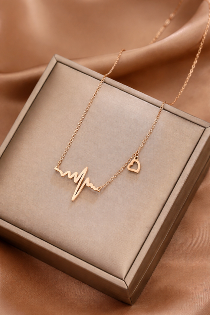 Heartbeat Pulse Pendant Necklace
