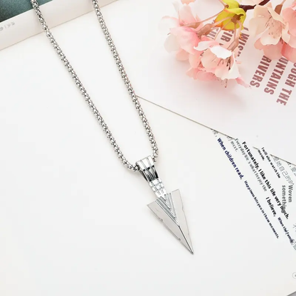 Arrowhead Pendant Necklace for Men – Geometric Statement Chain