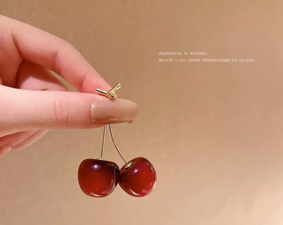 The Cerise Drop Earrings