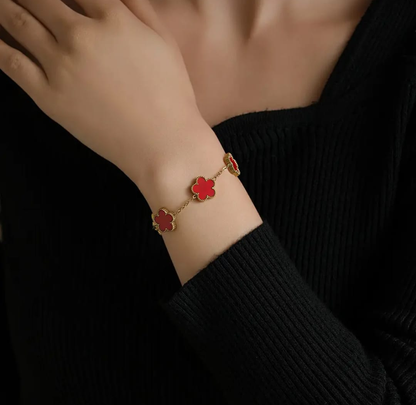 Four-Leaf Clover Charm Bracelet