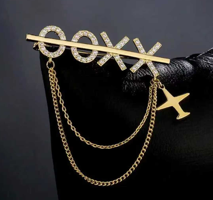 Luxury XO Crystal Brooch