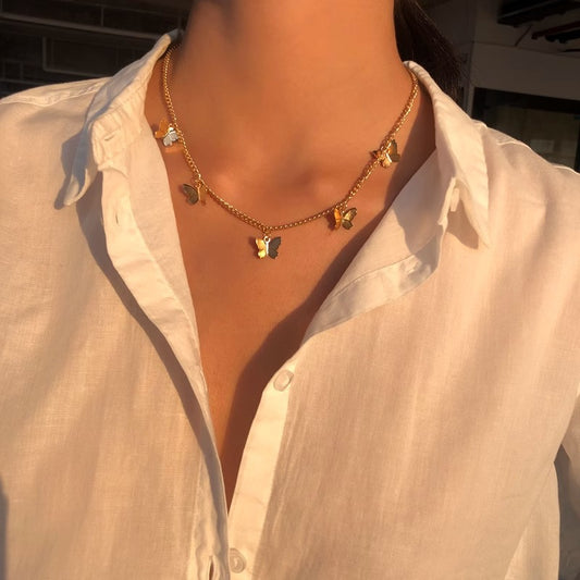 ✨ Elegant Butterfly Charm Choker Necklace ✨