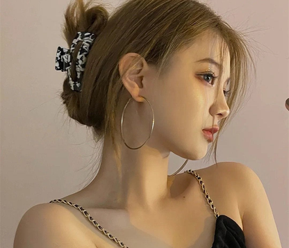 Classic Oversized Silver Hoop Earrings – Timeless Statement Essential
