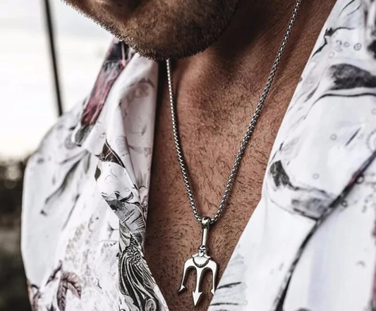Titan Trident Pendant Necklace