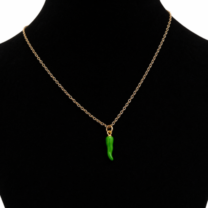 Minimalist Chili Pepper Pendant Necklace