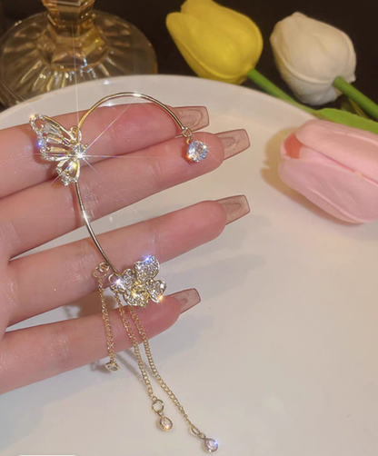 Butterfly Bloom Ear Cuff Earring Set
