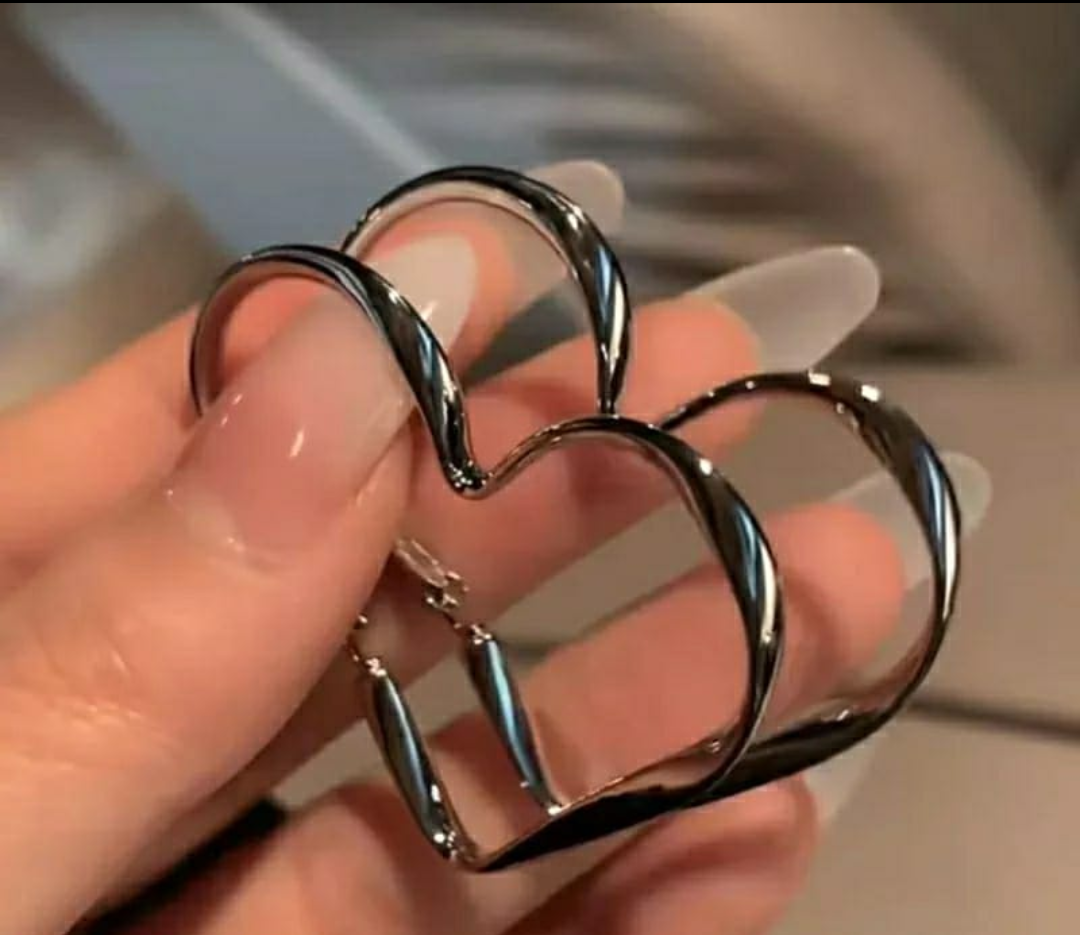 Minimalist Heart Hoop Earrings
