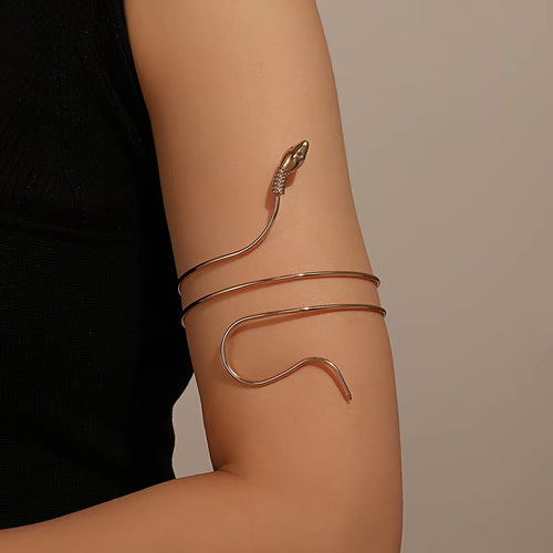 Elegant Snake Wrap Arm Cuff