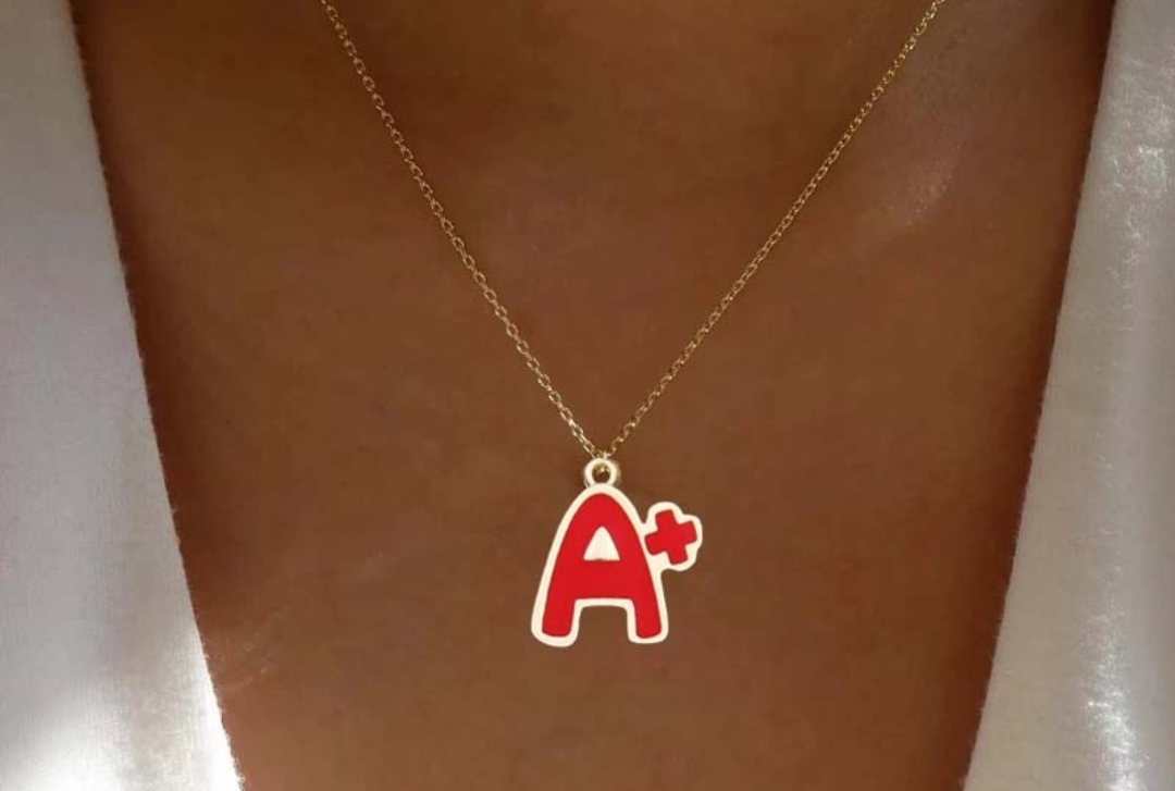 A+ Letter Pendant Necklace