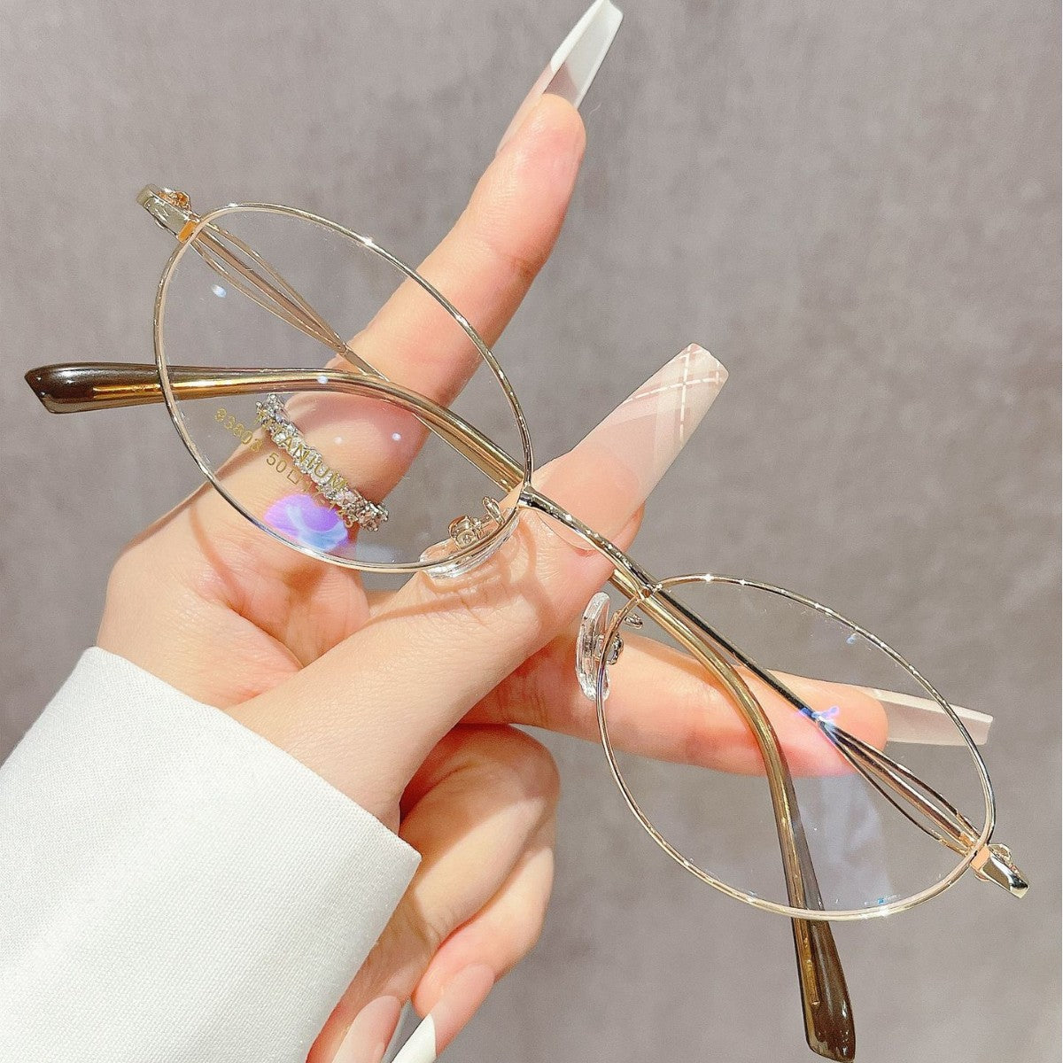 Korean Style Oval Sunglasses / Blue Light Glasses