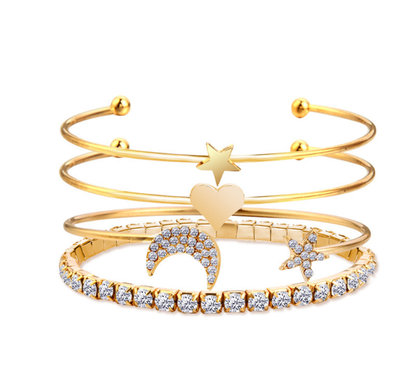 Celestial Charm Gold Bracelet
