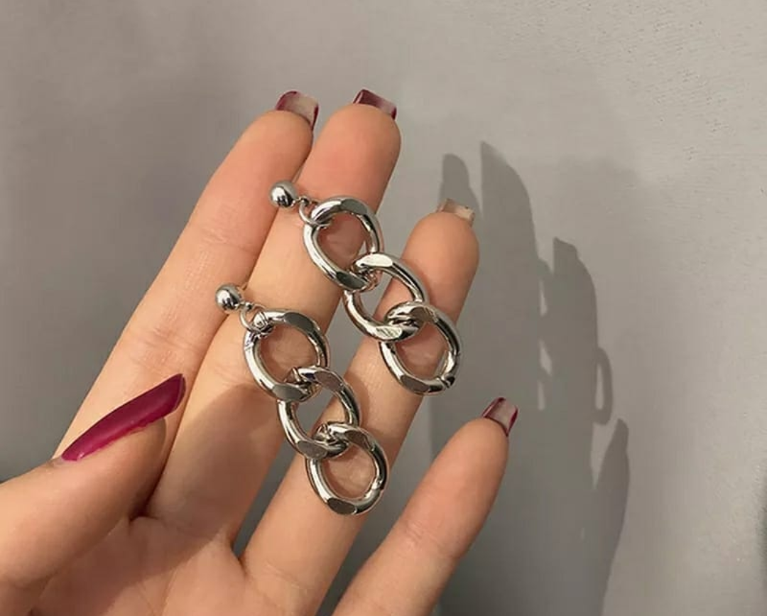 Minimalist Chunky Chain Drop Earrings