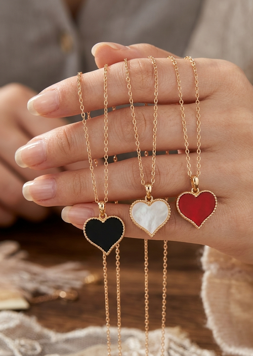 Elegant Heart Pendant Necklace