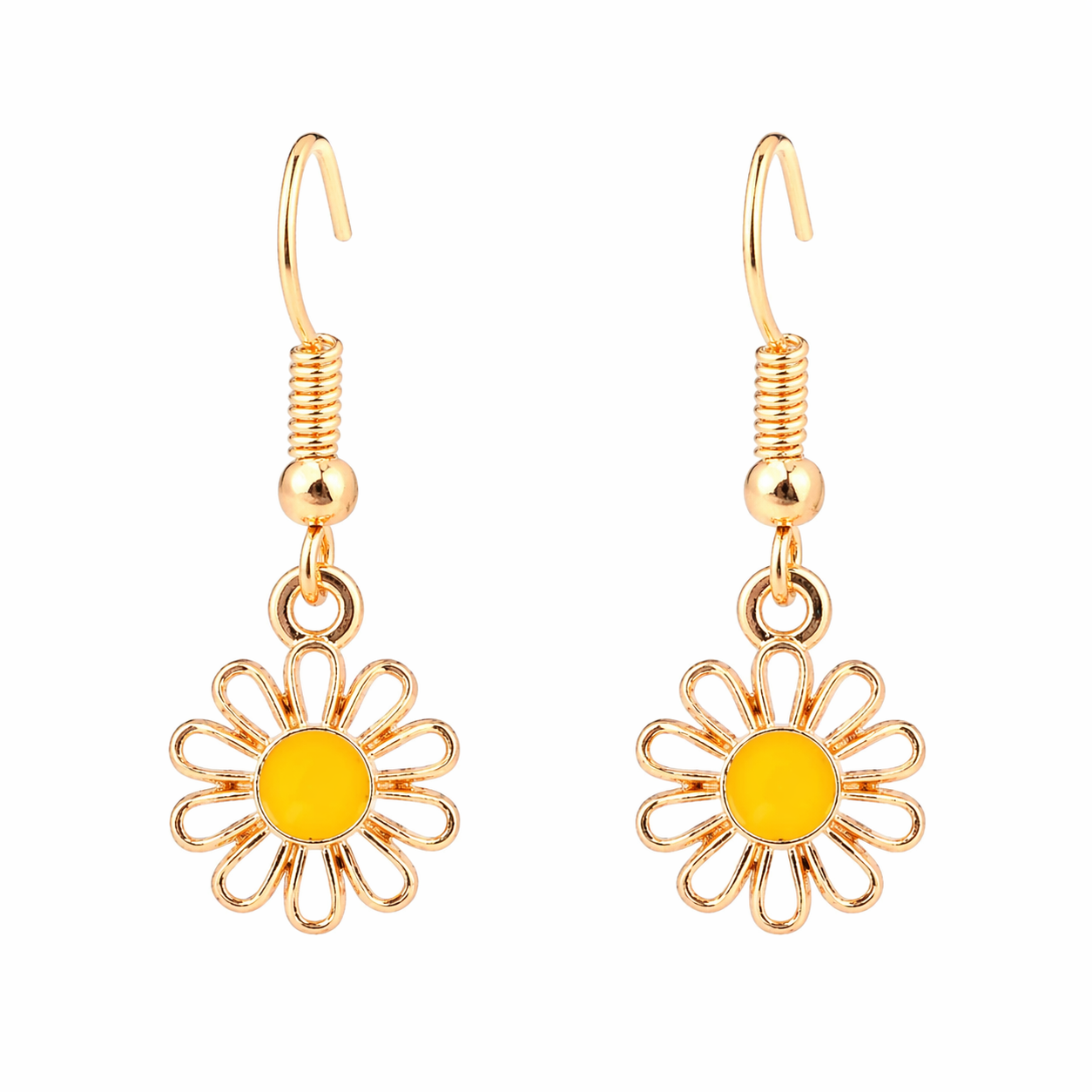 Daisy Enamel Drop Earrings