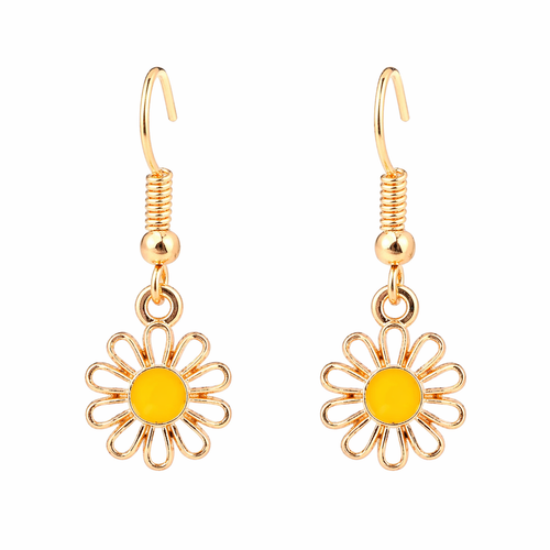 Daisy Enamel Drop Earrings