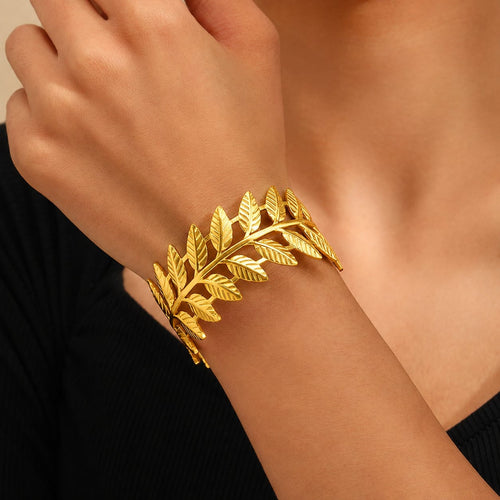 Gold Leaf Cuff Bracelet